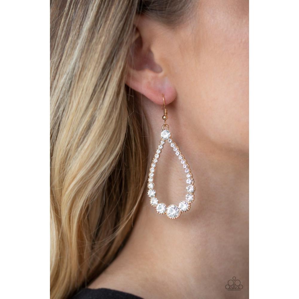Token Twinkle Gold Earrings - Paparazzi - Dare2bdazzlin N Jewelry