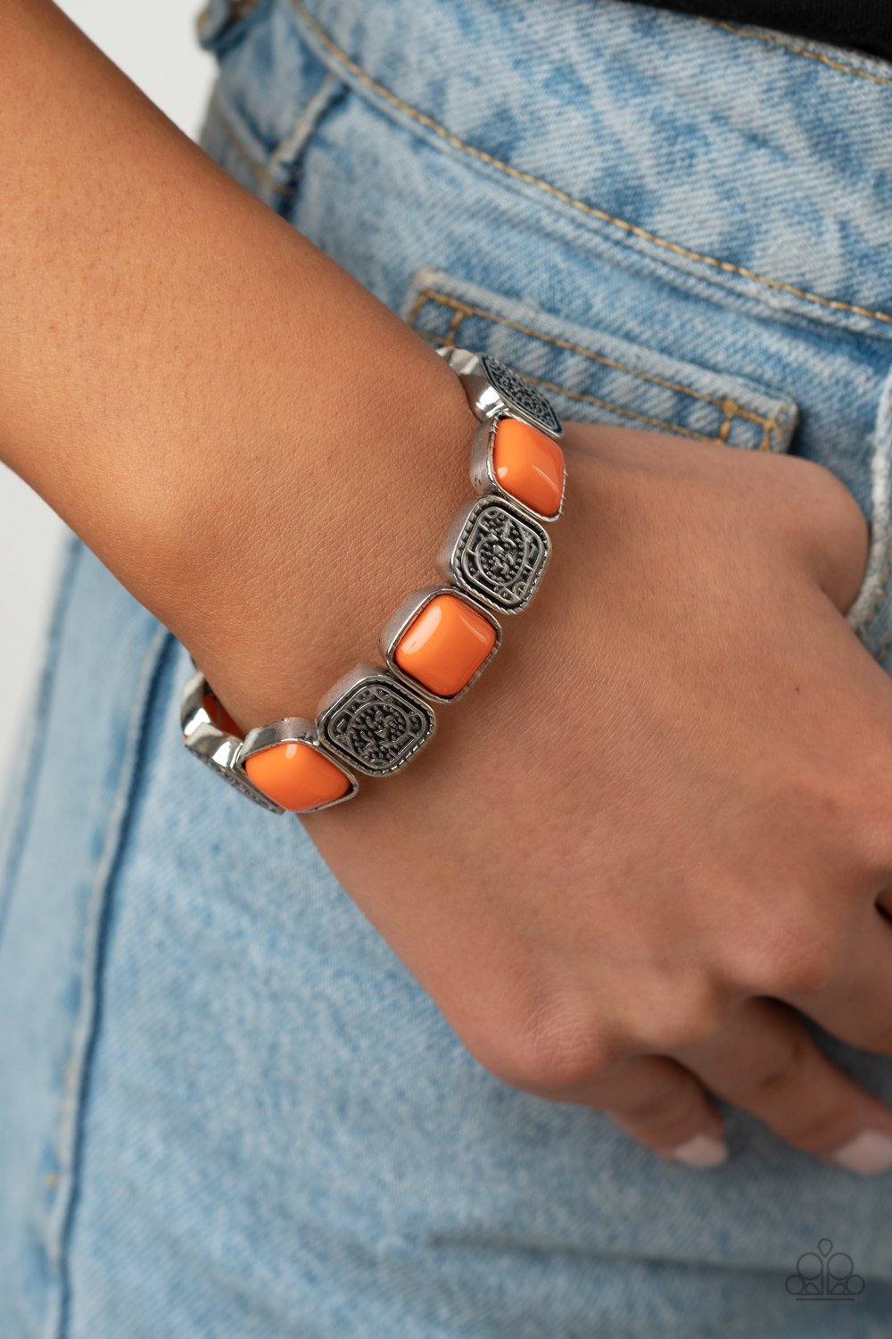 Trendy Tease - Orange Bracelet - Paparazzi - Dare2bdazzlin N Jewelry