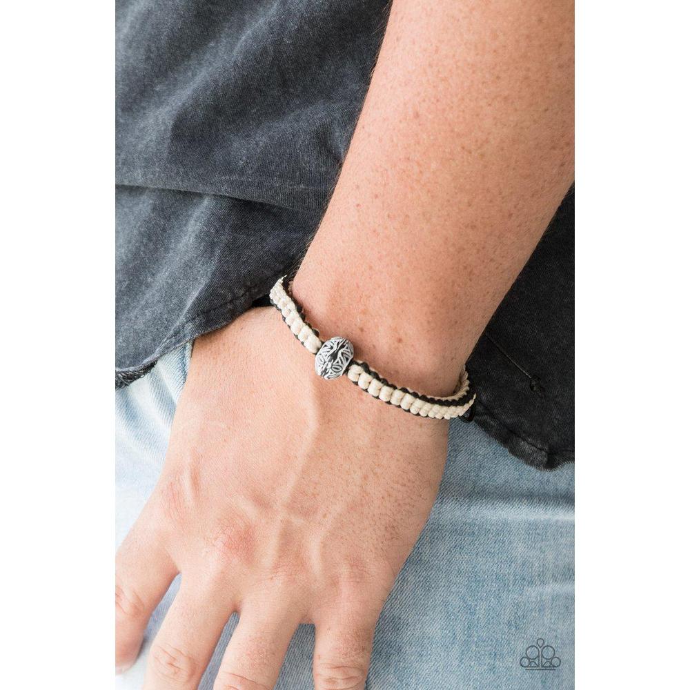Tropic Trek Black & Off White Bracelet - Paparazzi - Dare2bdazzlin N Jewelry
