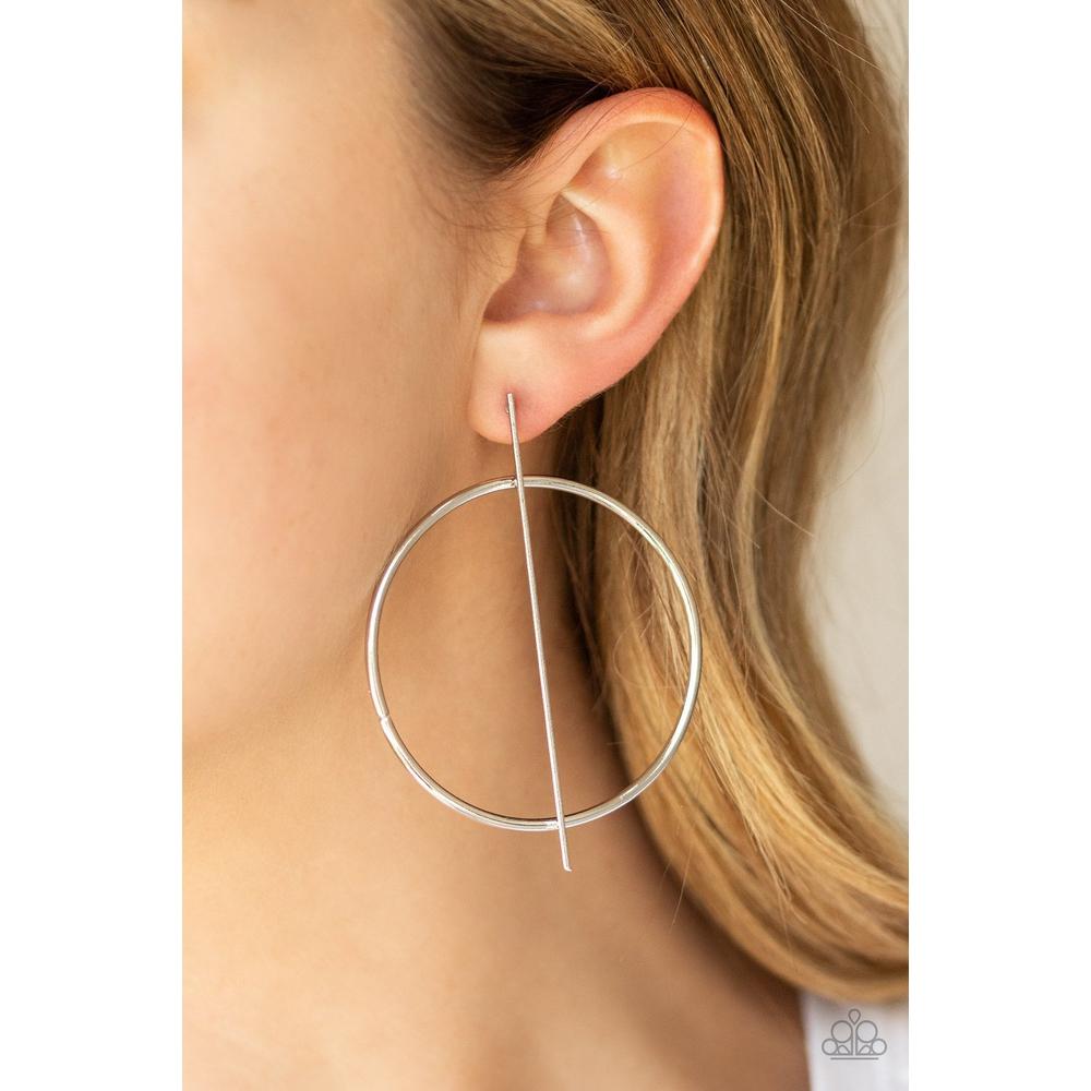 Vogue Visionary Silver Earrings - Paparazzi - Dare2bdazzlin N Jewelry