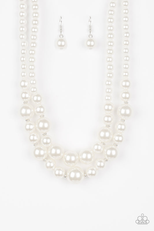 The More The Modest - White Necklace - Paparazzi - Dare2bdazzlin N Jewelry