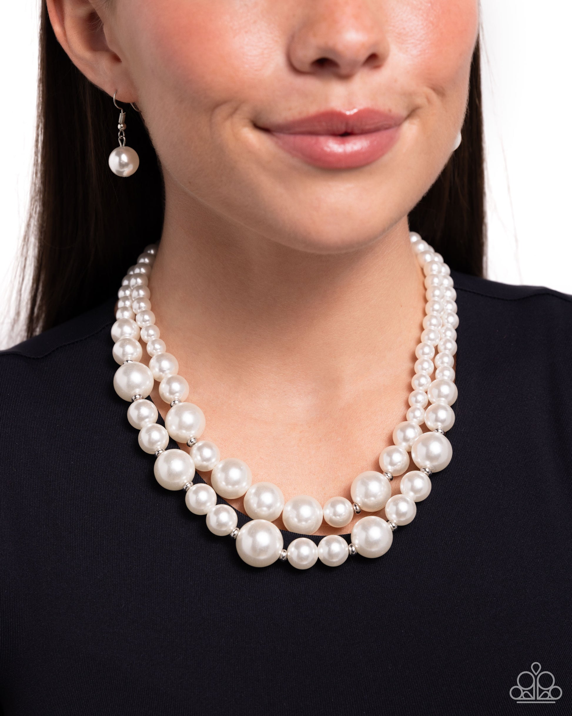 The More The Modest - White Necklace - Paparazzi - Dare2bdazzlin N Jewelry