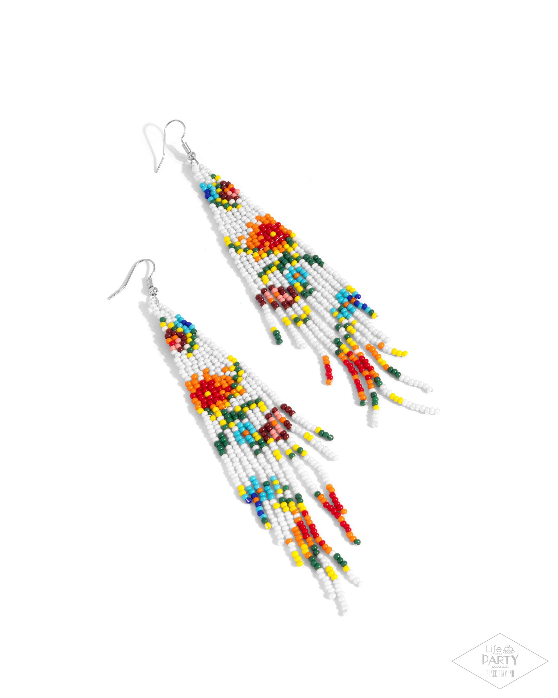 Beaded Gardens - White Earring - Paparazzi - Dare2bdazzlin N Jewelry