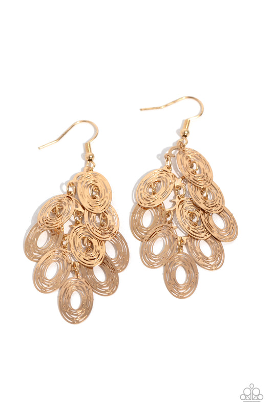 Thrift Shop Twinkle - Gold Earring - Paparazzi - Dare2bdazzlin N Jewelry