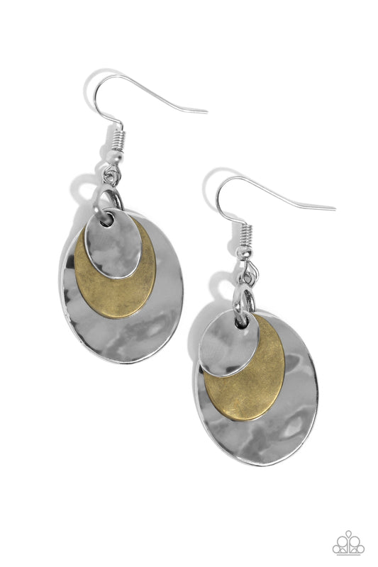 Hammered Homespun - Multi Earring - Paparazzi - Dare2bdazzlin N Jewelry