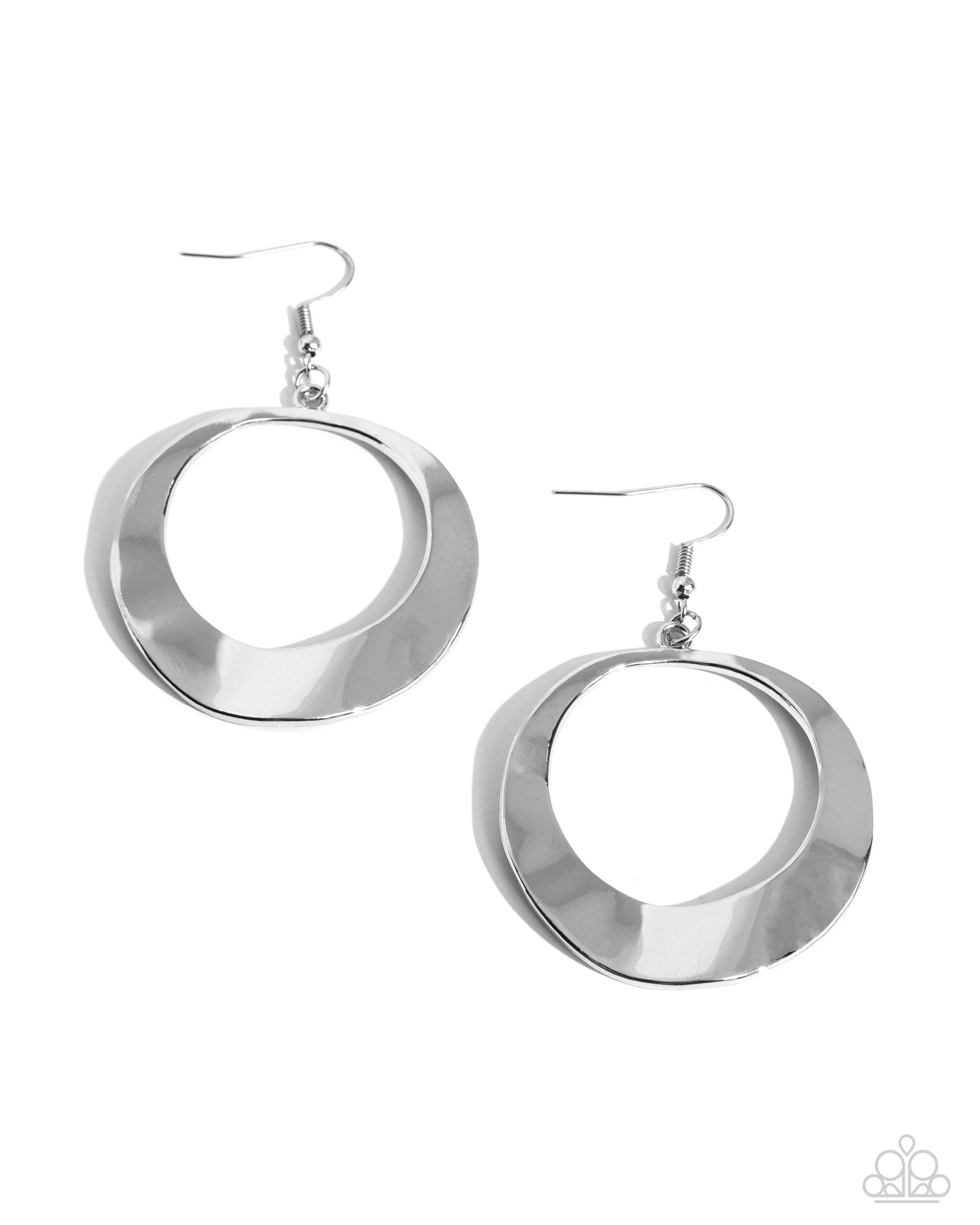 Urban Eclipse - Silver Earring - Paparazzi - Dare2bdazzlin N Jewelry