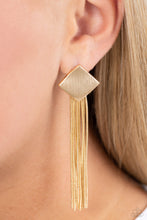 Load image into Gallery viewer, Experimental Elegance - Gold Post Earring - Paparazzi - Dare2bdazzlin N Jewelry
