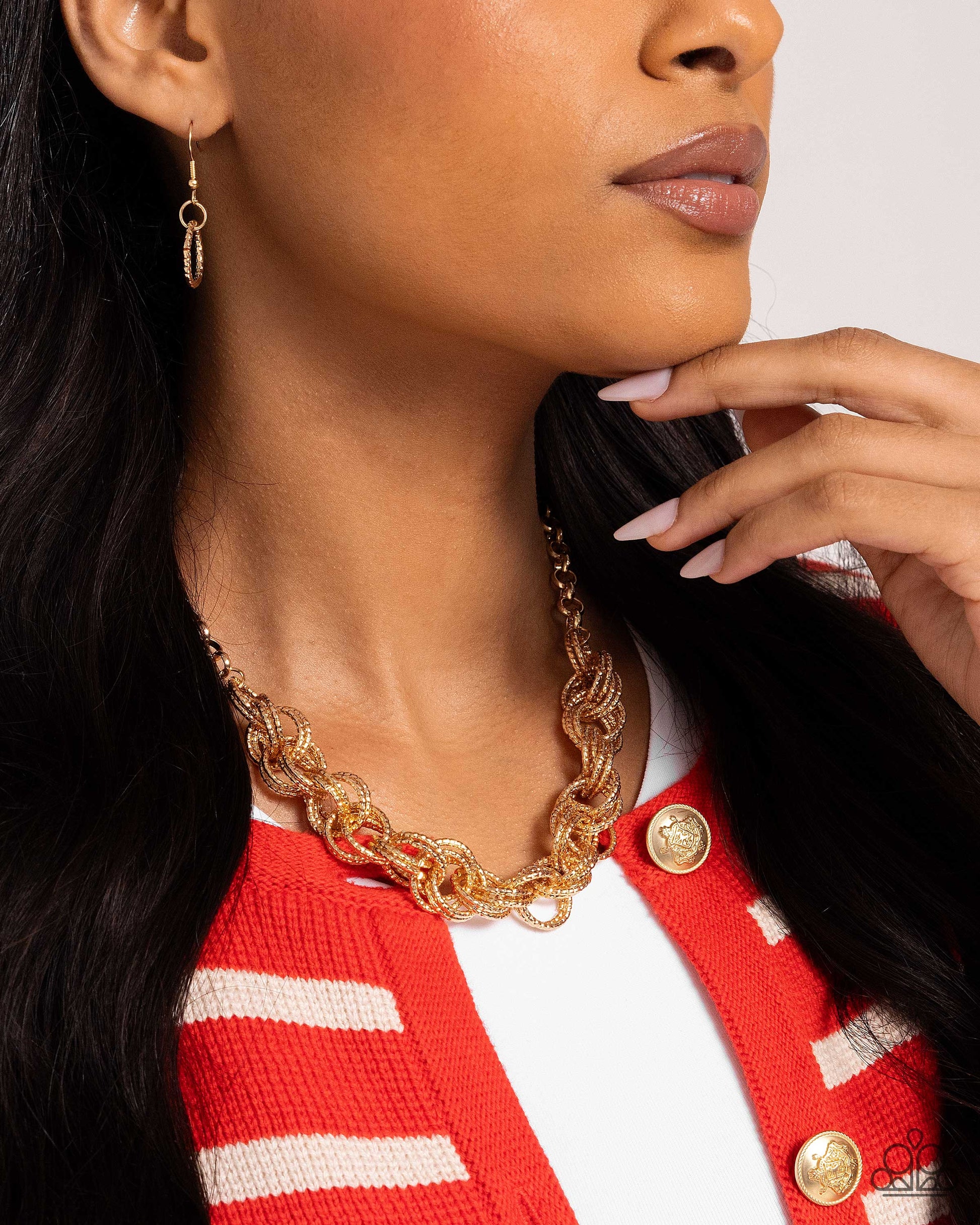 Urban Acoustics - Gold Necklace - Paparazzi - Dare2bdazzlin N Jewelry