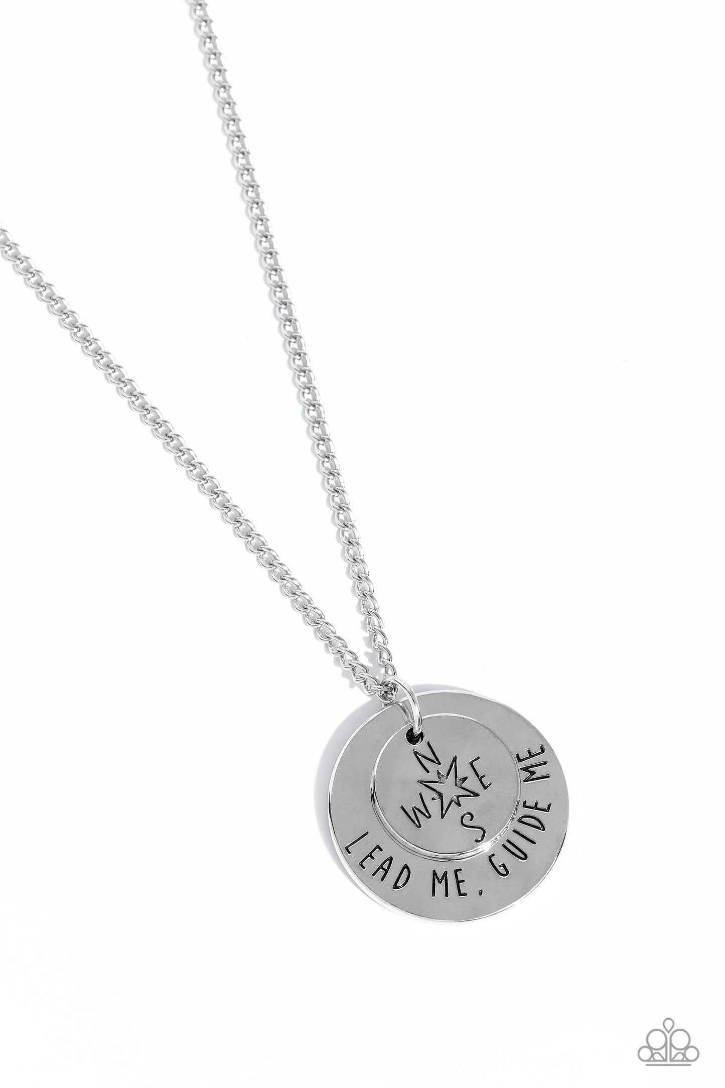 Gilded Guide - Silver Necklace - Paparazzi - Dare2bdazzlin N Jewelry