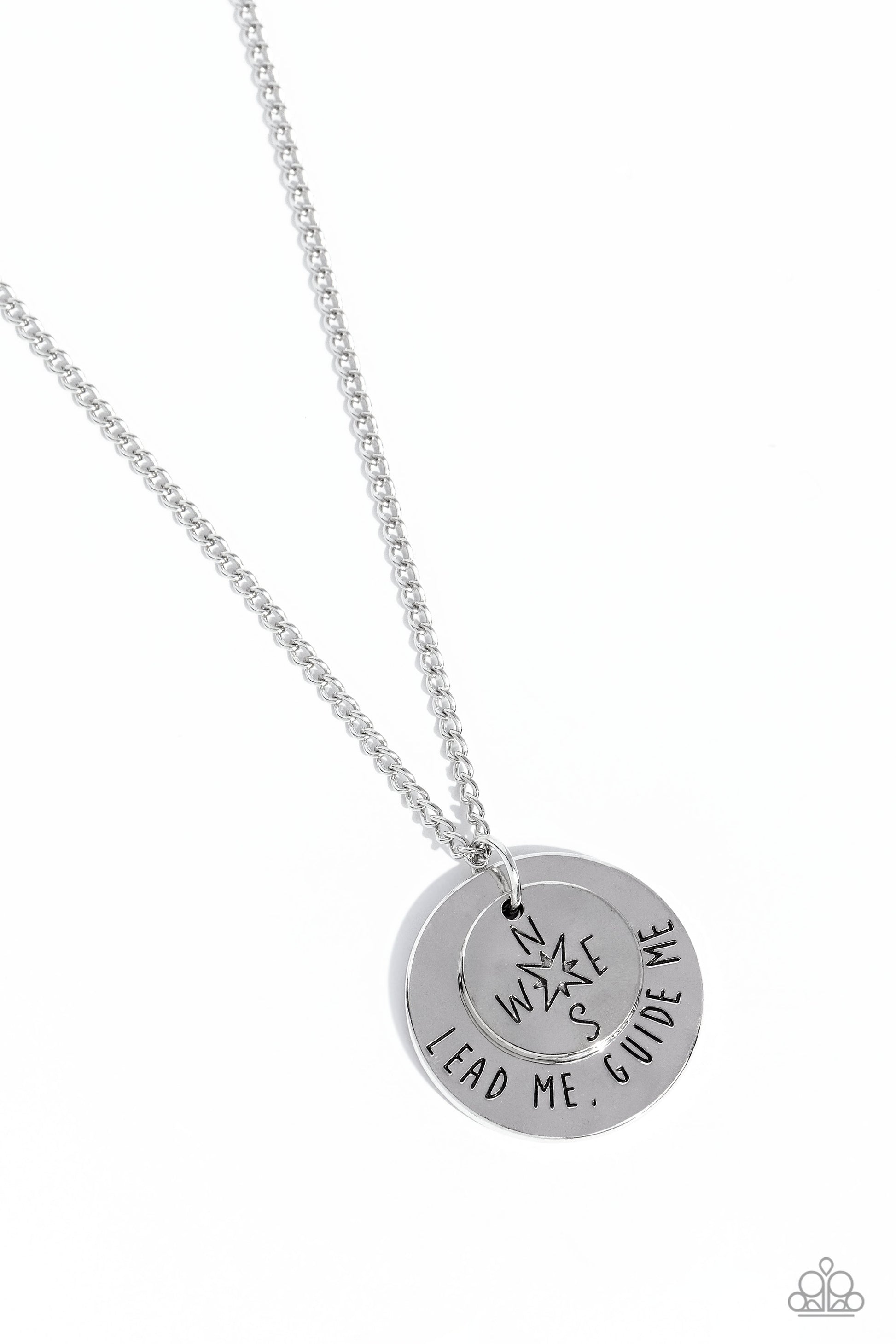 Gilded Guide - Silver Necklace - Paparazzi - Dare2bdazzlin N Jewelry