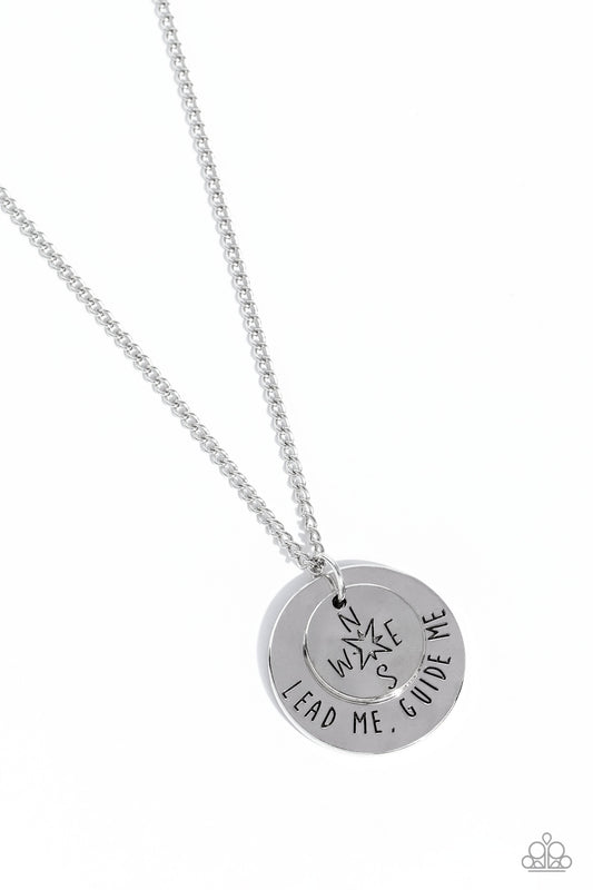 Gilded Guide - Silver Necklace - Paparazzi - Dare2bdazzlin N Jewelry