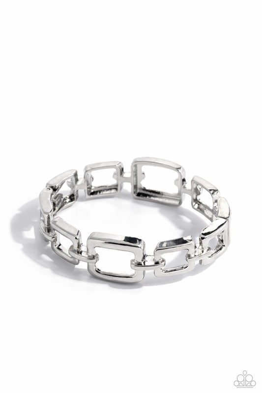 Square Inch - Silver Bracelet - Paparazzi - Dare2bdazzlin N Jewelry
