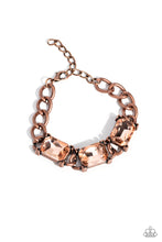 Load image into Gallery viewer, Radiating Review &amp; Dazzling Debut - Copper Necklace &amp; Bracelet Set - Paparazzi - Dare2bdazzlin N Jewelry
