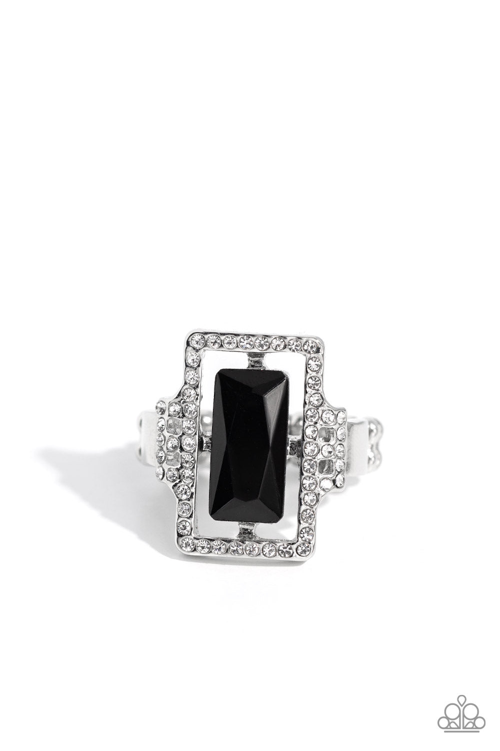 Emerald Elegance - Black Ring - Paparazzi - Dare2bdazzlin N Jewelry