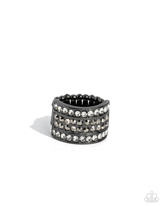 Smoldering Spectacle Black Ring - Paparazzi - Dare2bdazzlin N Jewelry