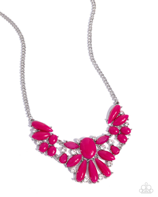 Dazzling Diadem - Pink Necklace - Paparazzi - Dare2bdazzlin N Jewelry