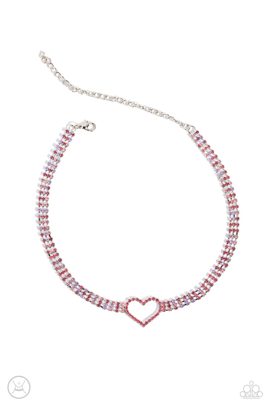 Rows of Romance - Pink Choker - Paparazzi - Dare2bdazzlin N Jewelry