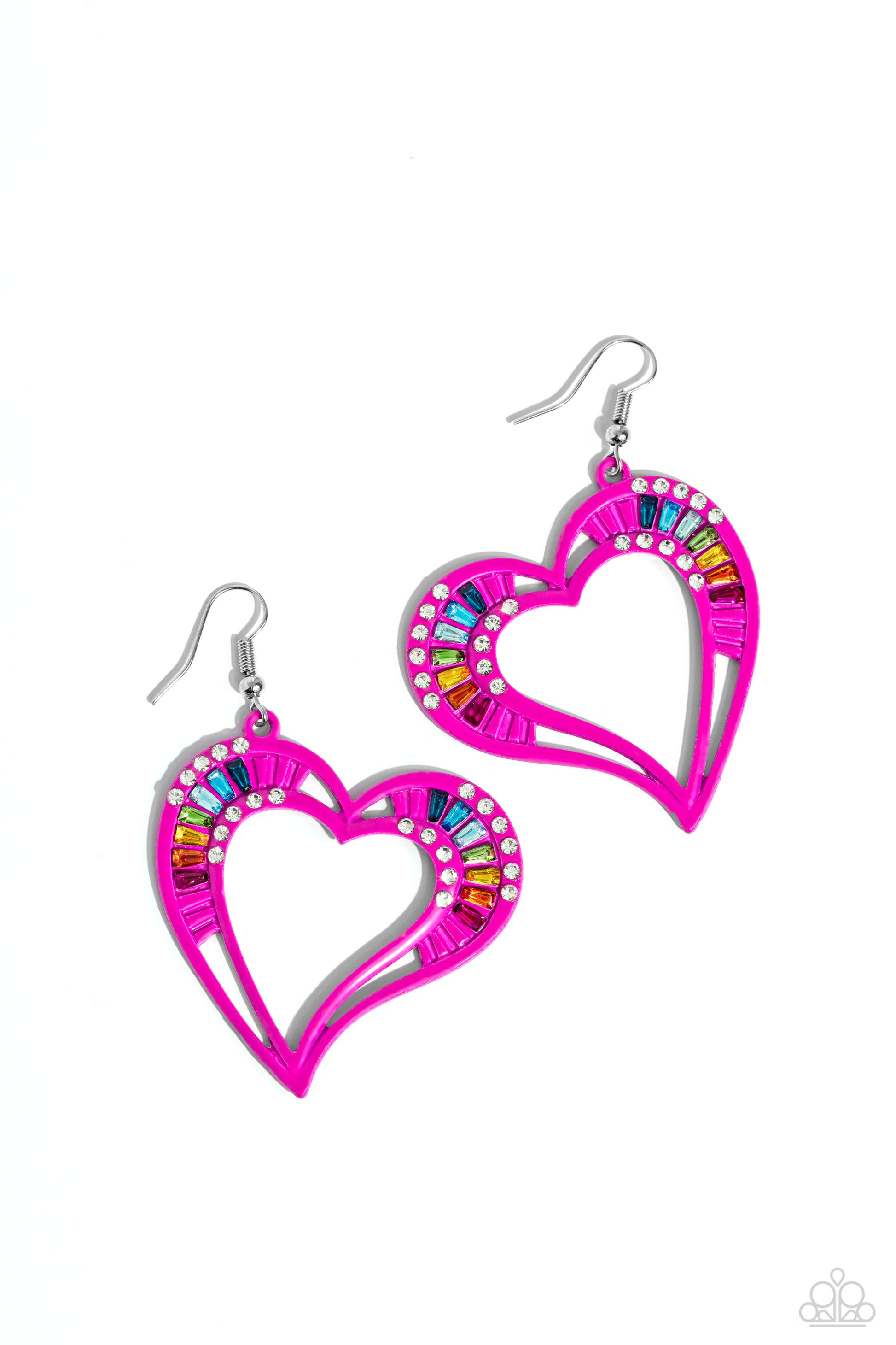 Embellished Emeralds - Pink Earring - Paparazzi - Dare2bdazzlin N Jewelry