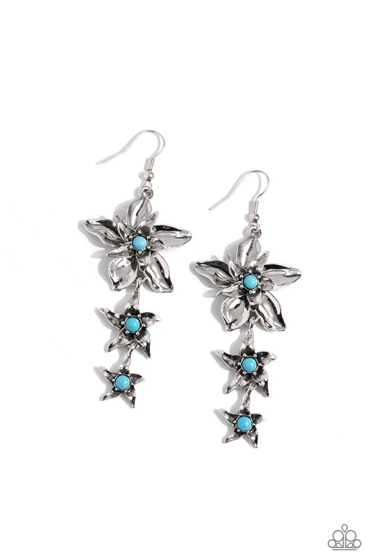 Tapered Tiers - Blue Earring - Paparazzi - Dare2bdazzlin N Jewelry