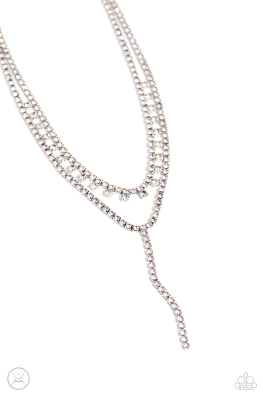 Champagne Night - White Choker - Paparazzi - Dare2bdazzlin N Jewelry
