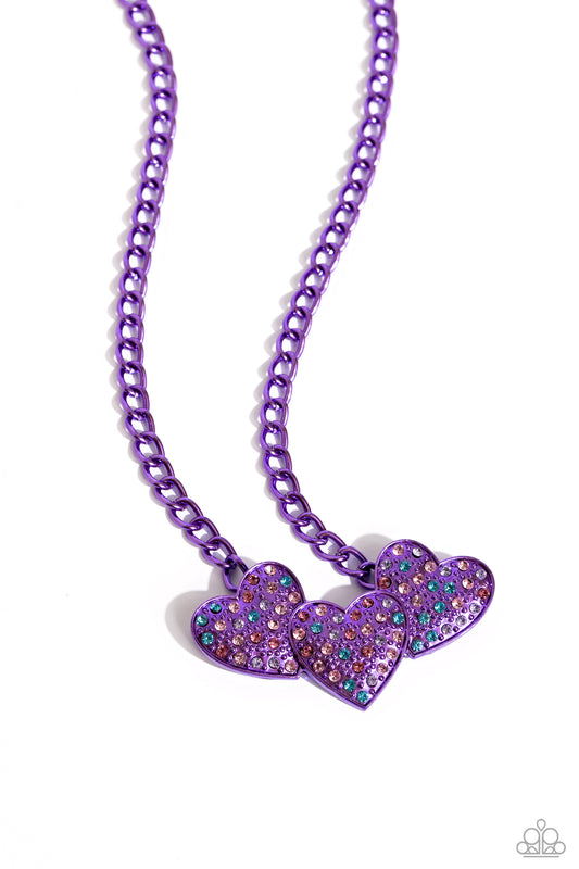 Low-Key Lovestruck - Purple Necklace - Paparazzi - Dare2bdazzlin N Jewelry