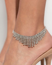Load image into Gallery viewer, Curtain Confidence - White Anklet - Paparazzi - Dare2bdazzlin N Jewelry
