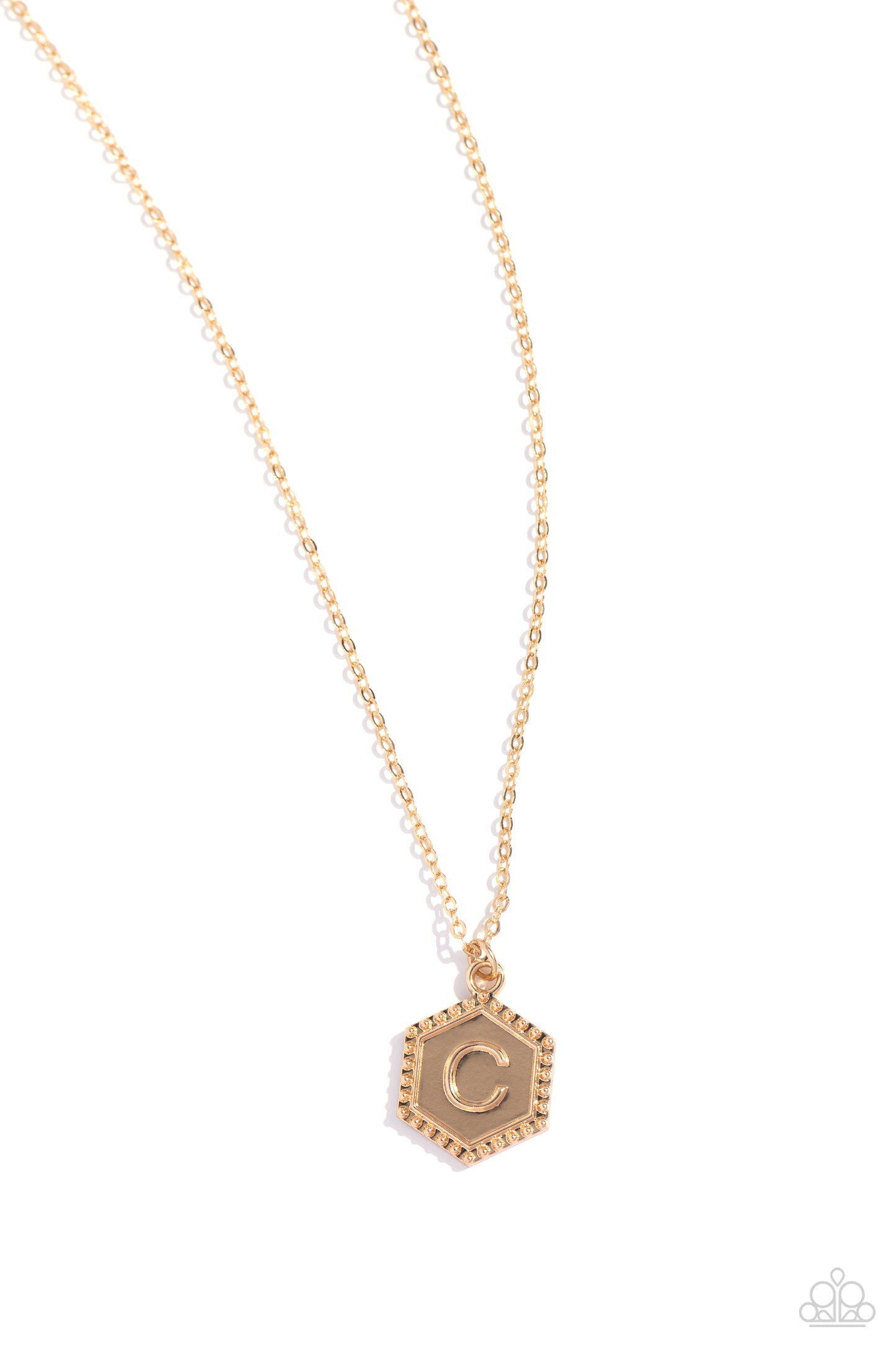 Emblematic Elegance - Gold - C Necklace - Paparazzi - Dare2bdazzlin N Jewelry