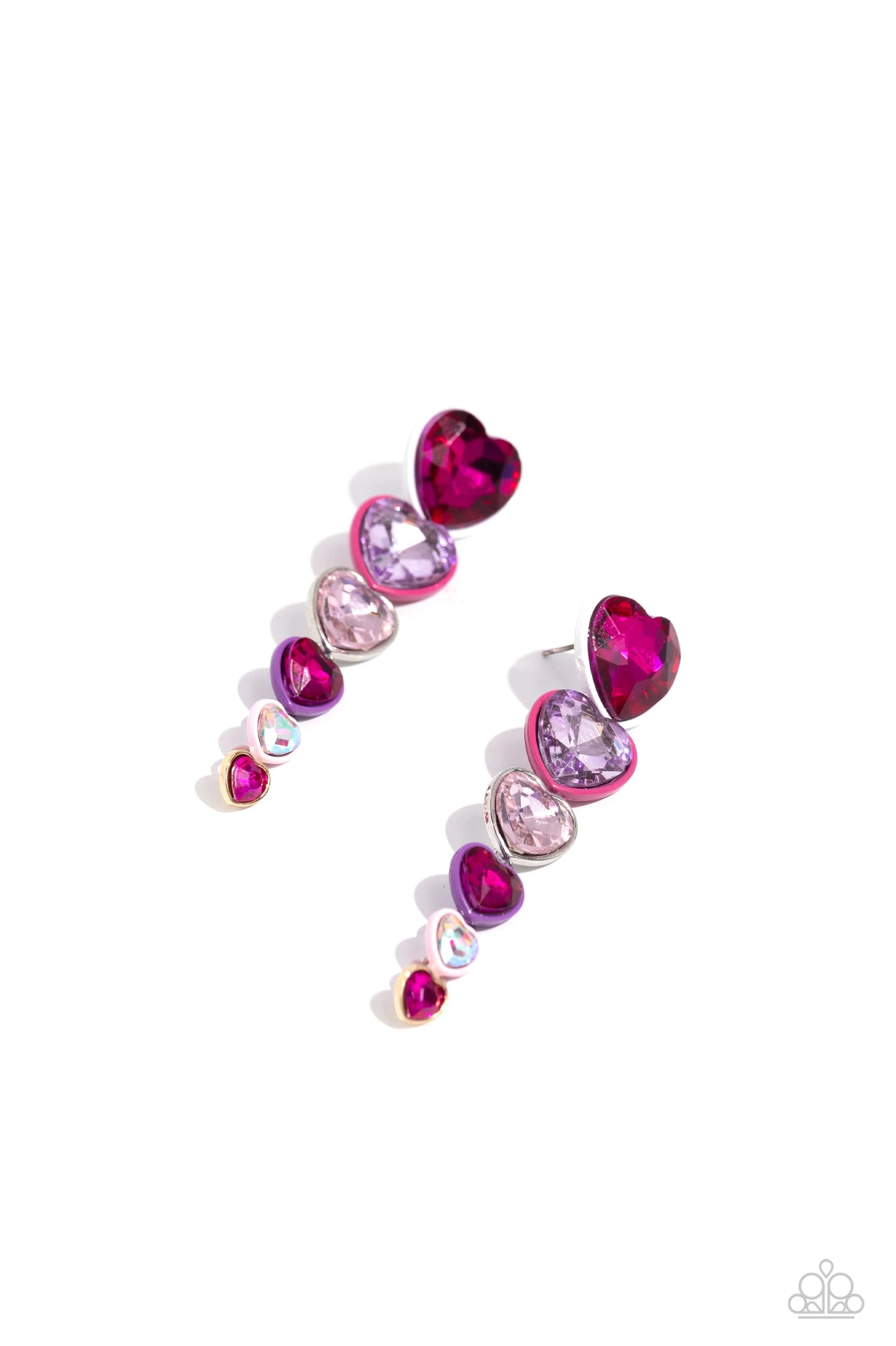 Cascading Casanova Multi Post-Earring - Paparazzi - Dare2bdazzlin N Jewelry