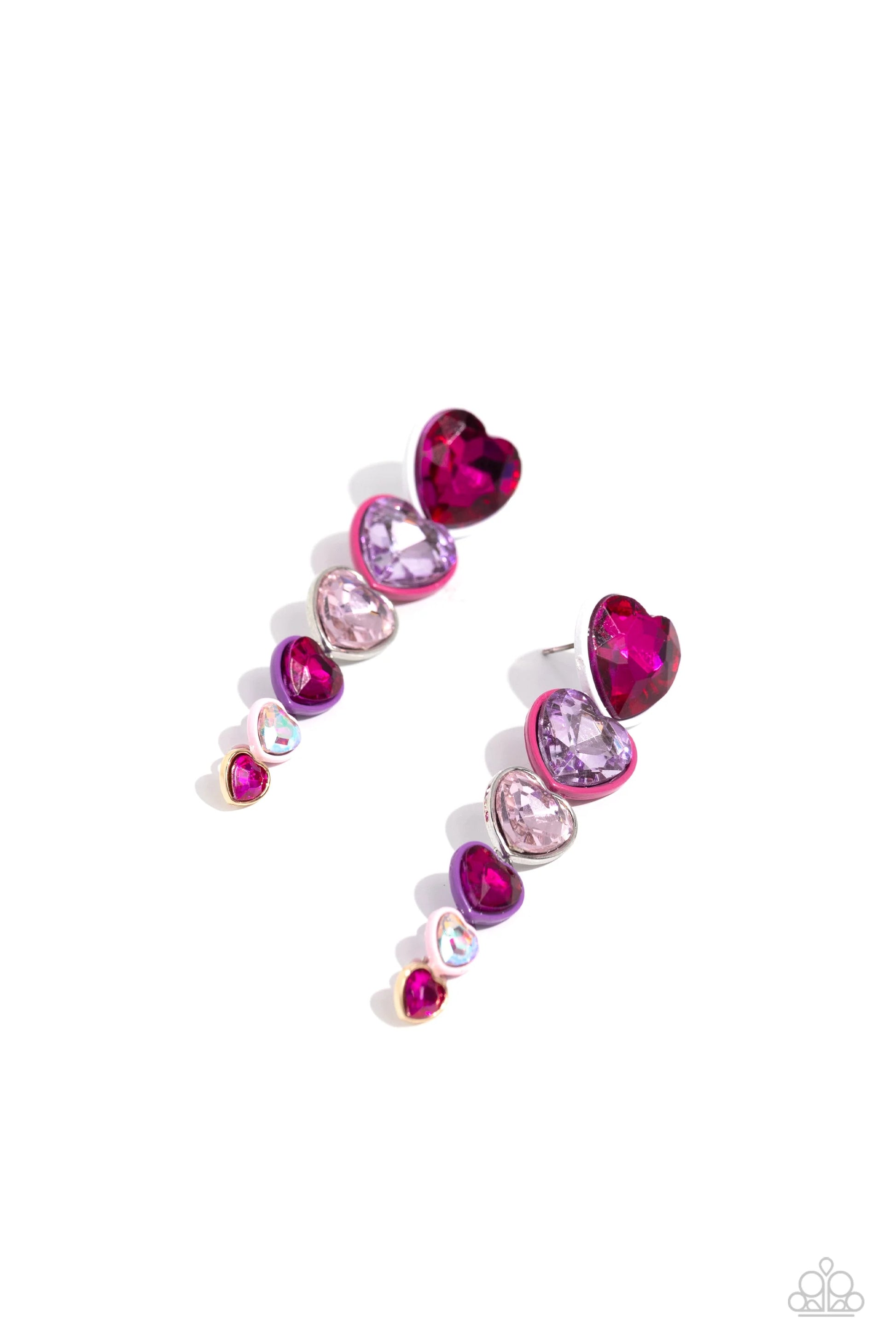 Cascading Casanova Multi Post-Earring - Paparazzi - Dare2bdazzlin N Jewelry