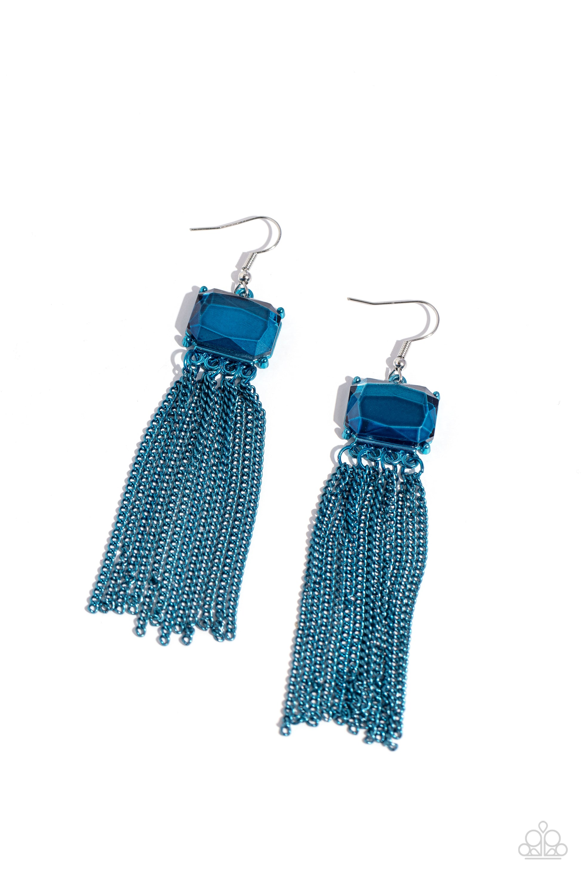 Dreaming Of TASSELS - Blue Earring - Paparazzi - Dare2bdazzlin N Jewelry