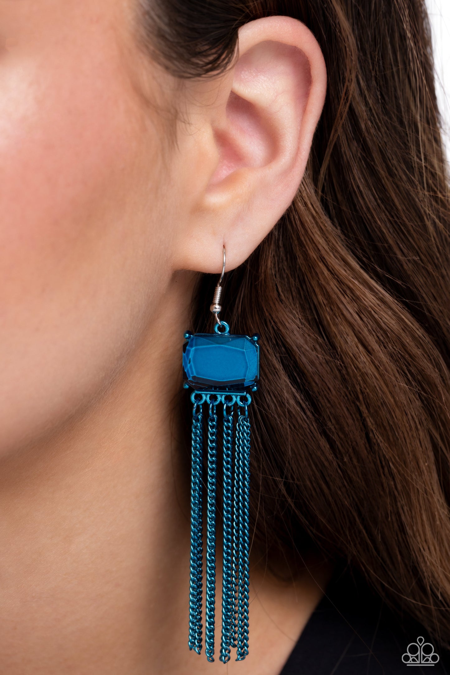 Dreaming Of TASSELS - Blue Earring - Paparazzi - Dare2bdazzlin N Jewelry