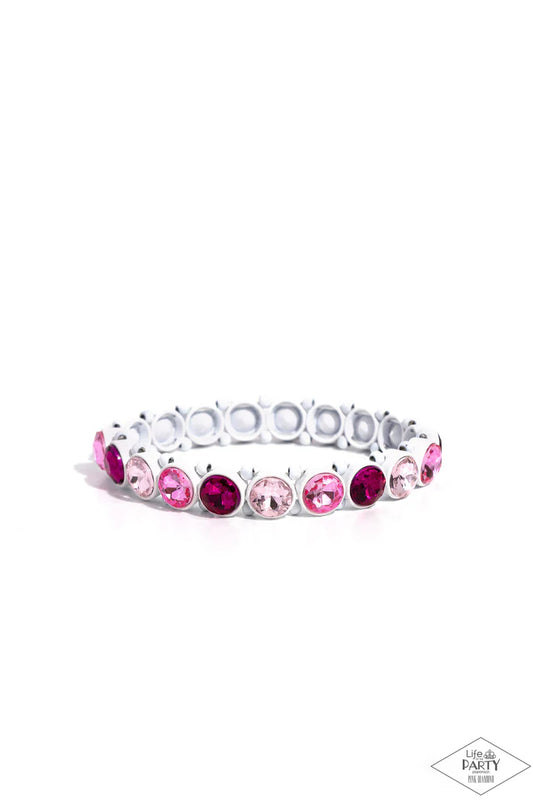 Sugar-Coated Sparkle Pink Bracelet - Paparazzi - Dare2bdazzlin N Jewelry