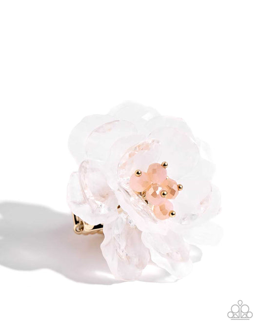 Petal Privilege - White Ring - Paparazzi - Dare2bdazzlin N Jewelry