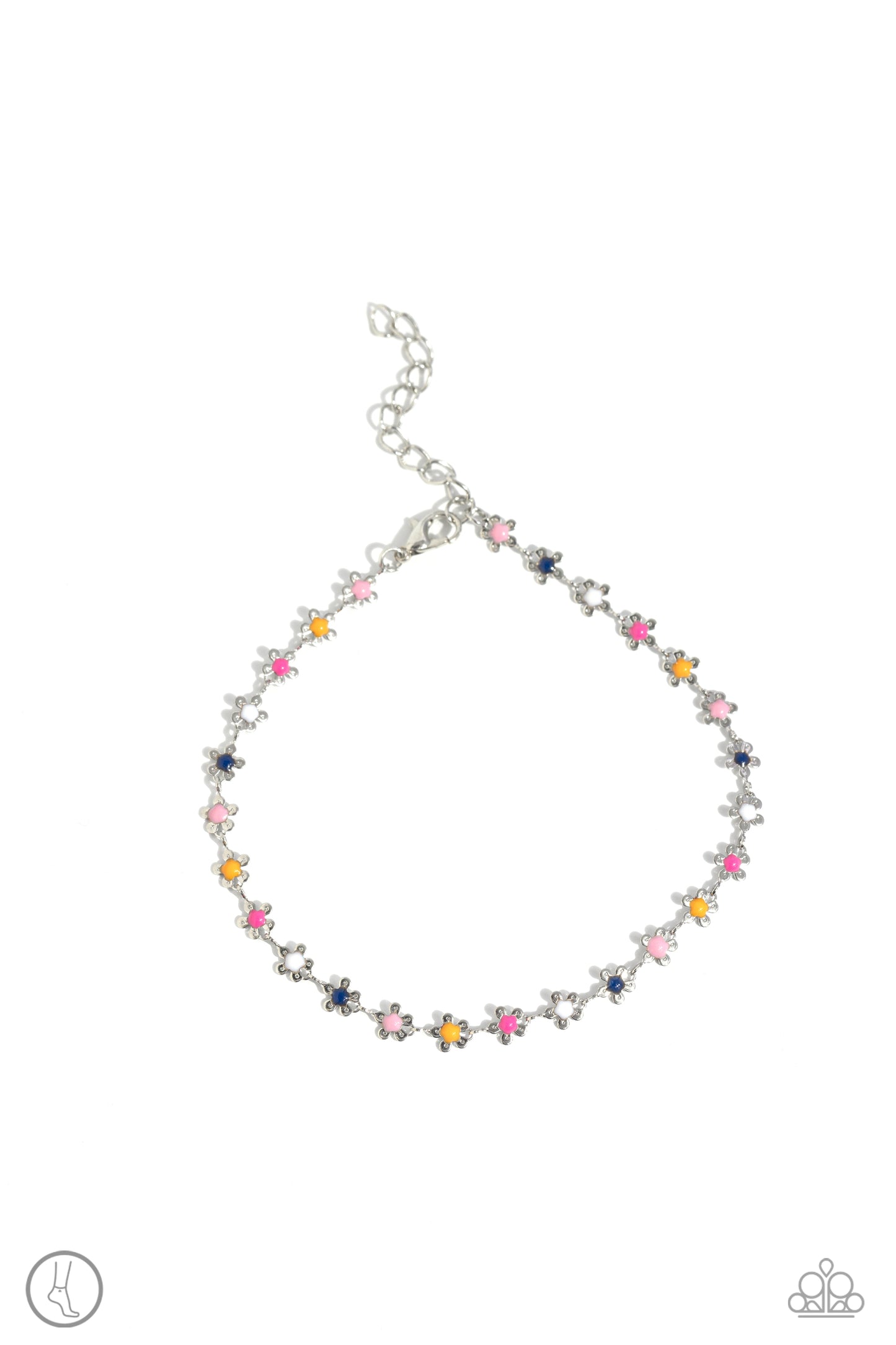 Familiar Florals - Multi Anklet - Paparazzi - Dare2bdazzlin N Jewelry