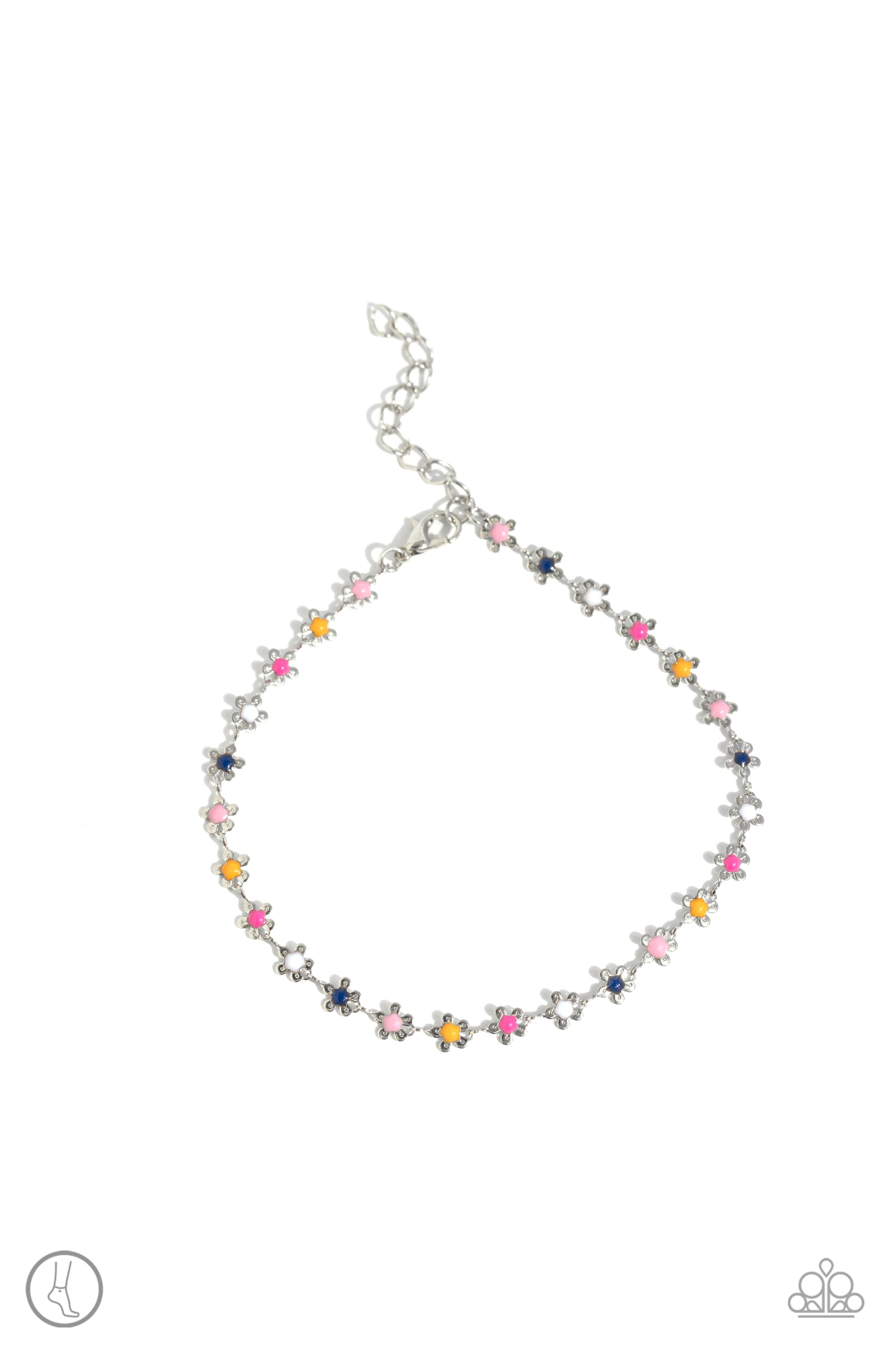 Familiar Florals - Multi Anklet - Paparazzi - Dare2bdazzlin N Jewelry