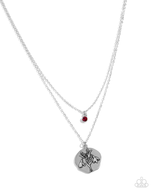 Birthstone Beauty - Red-Garnet Necklace - Paparazzi - Dare2bdazzlin N Jewelry