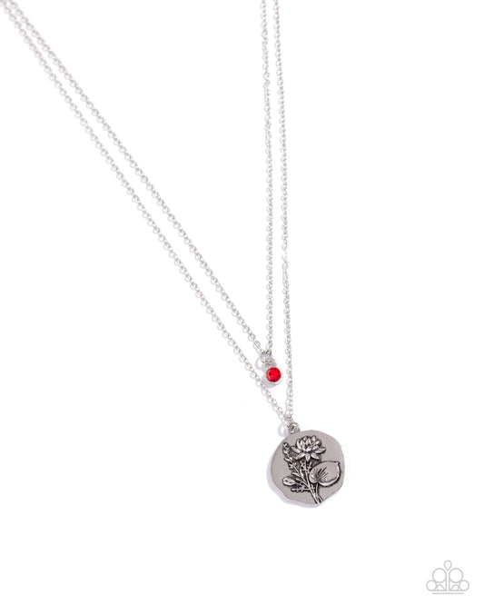 Birthstone Beauty - Red-Ruby Necklace - Paparazzi - Dare2bdazzlin N Jewelry