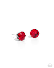 Load image into Gallery viewer, Breathtaking Birthstone - Red-Ruby Post Earring - Paparazzi - Dare2bdazzlin N Jewelry
