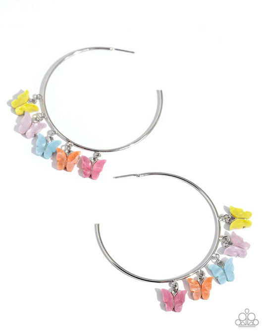 Bemusing Butterflies - Multi Hoop Earring - Paparazzi - Dare2bdazzlin N Jewelry