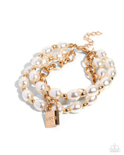 Load image into Gallery viewer, LOVE-Locked Legacy - Gold Bracelet- Paparazzi - Dare2bdazzlin N Jewelry
