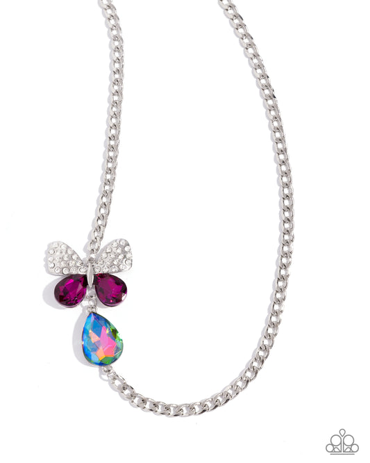 Fluttering Finesse - Multi Necklace - Paparazzi - Dare2bdazzlin N Jewelry