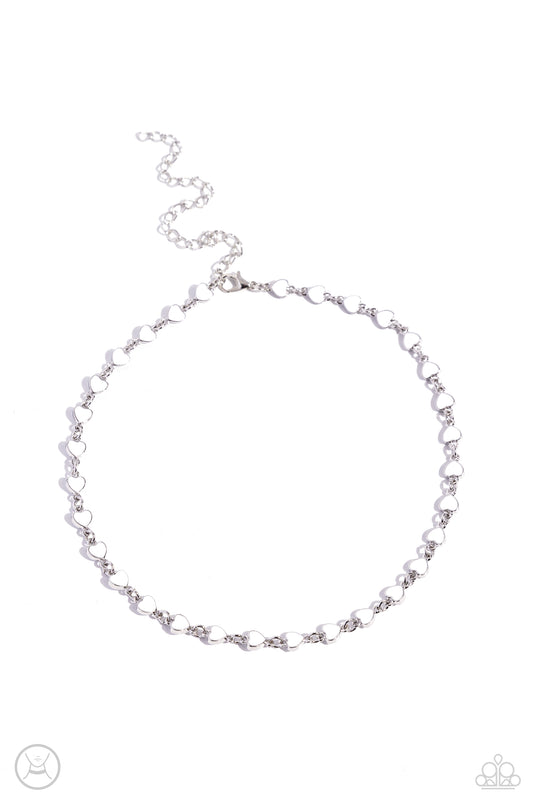 Dancing Dalliance - White Choker - Paparazzi - Dare2bdazzlin N Jewelry