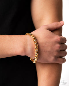 Effortlessly Edgy - Gold Bracelet - Paparazzi - Dare2bdazzlin N Jewelry