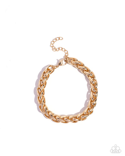 Effortlessly Edgy - Gold Bracelet - Paparazzi - Dare2bdazzlin N Jewelry