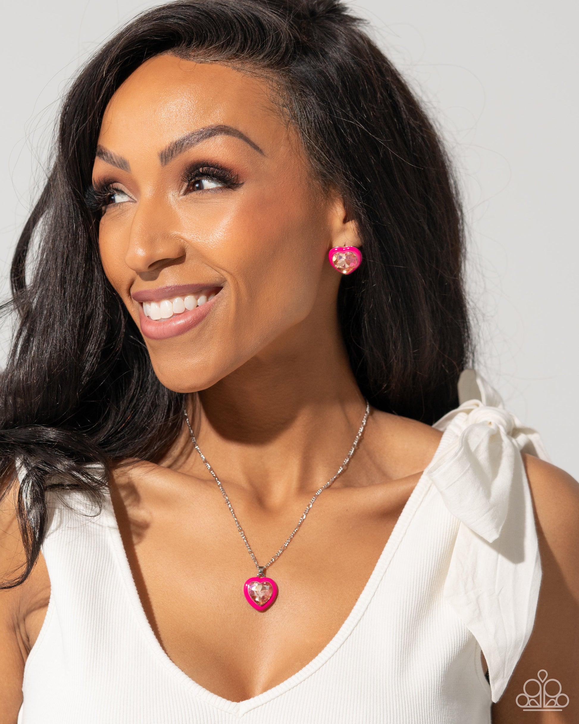 Heartfelt Haute - Pink Post Earring - Paparazzi - Dare2bdazzlin N Jewelry