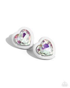 Heartfelt Haute - White Post Earring - Paparazzi - Dare2bdazzlin N Jewelry