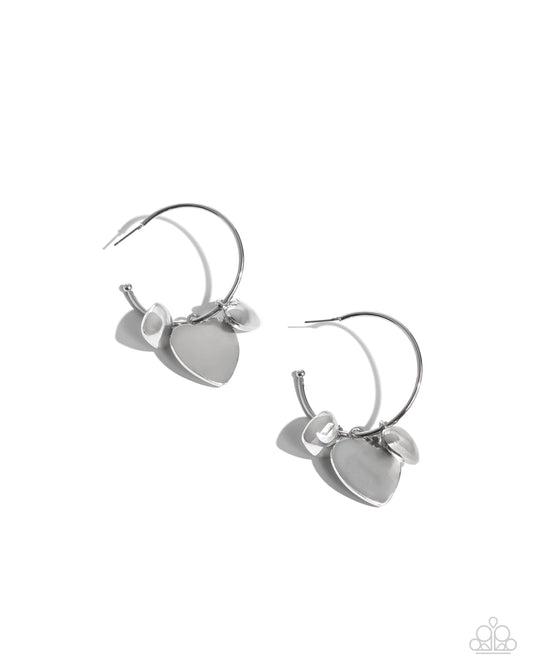 Casually Crushing - Silver Hoop Earring - Paparazzi - Dare2bdazzlin N Jewelry