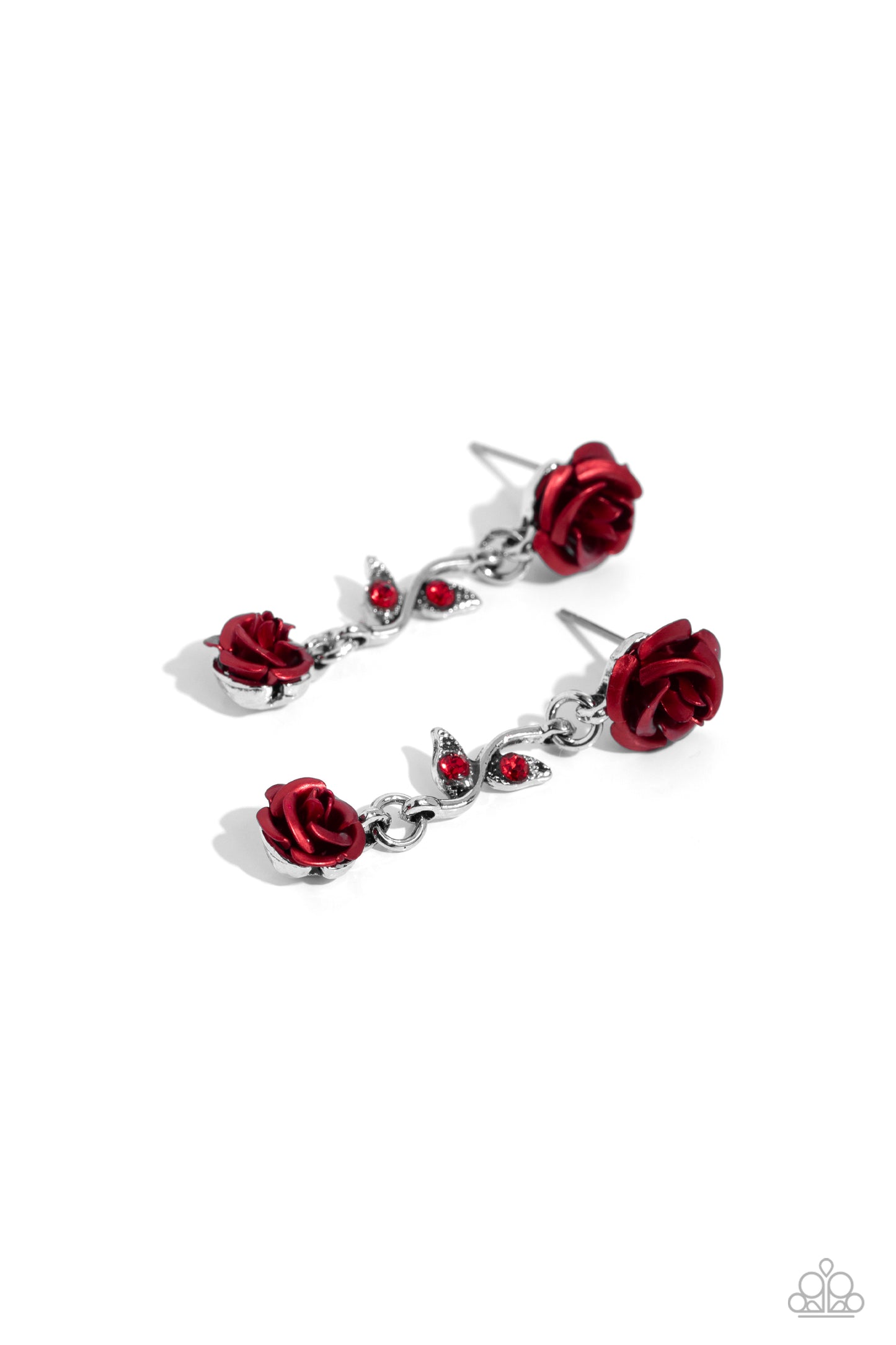 Led by the ROSE - Red Post Earring - Paparazzi - Dare2bdazzlin N Jewelry
