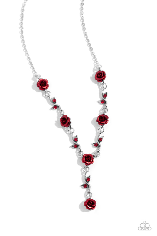 ROSE Without Saying... - Red Necklace - Paparazzi - Dare2bdazzlin N Jewelry