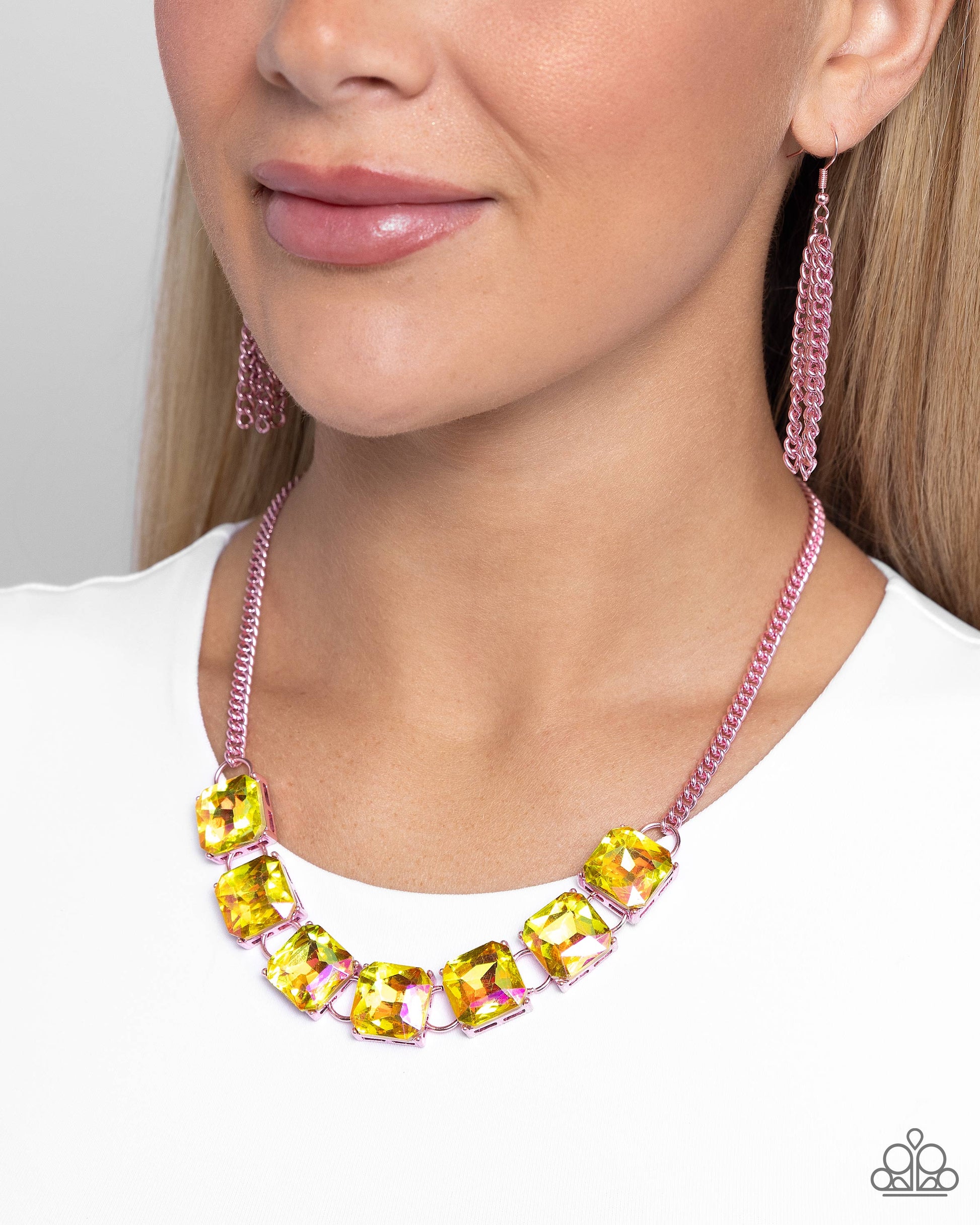 I SQUARE to Secrecy - Pink Necklace - Paparazzi - Dare2bdazzlin N Jewelry
